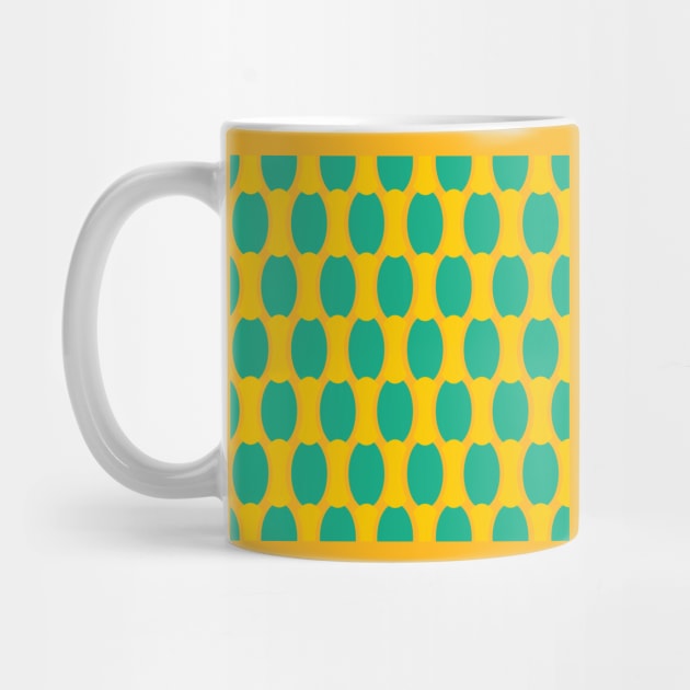 Green and Gold Pattern by Markyartshop